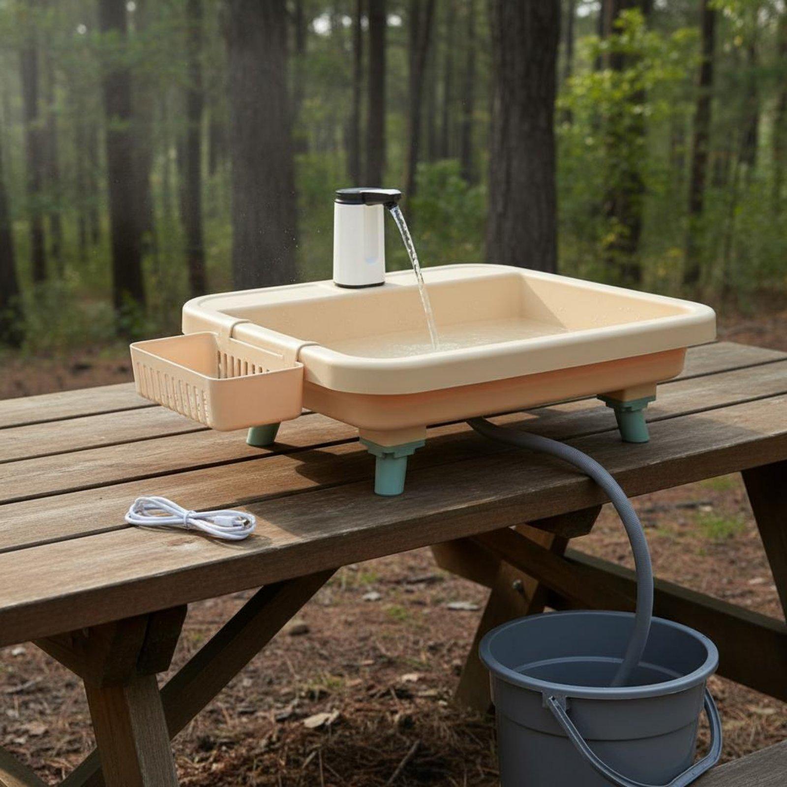 Outdoor Camp - حوض غسيل محمول للتخييم في الهواء