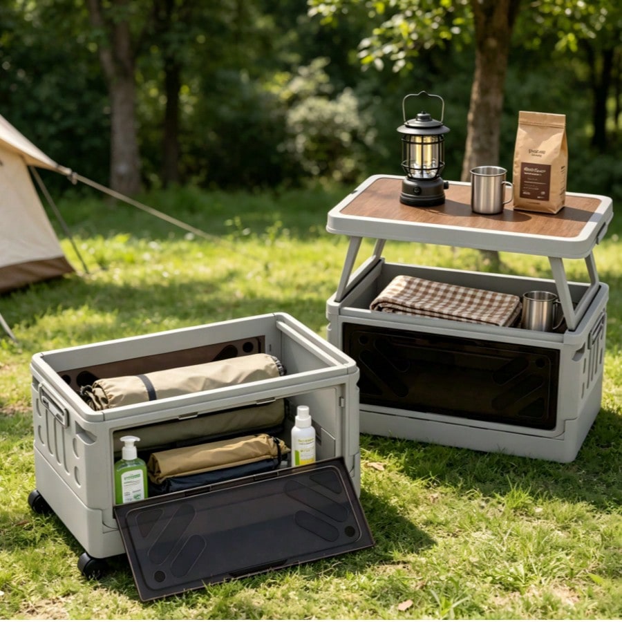 Outdoor Camping Bin - صندوق تخزين متعدد الوظائف للتخييم في