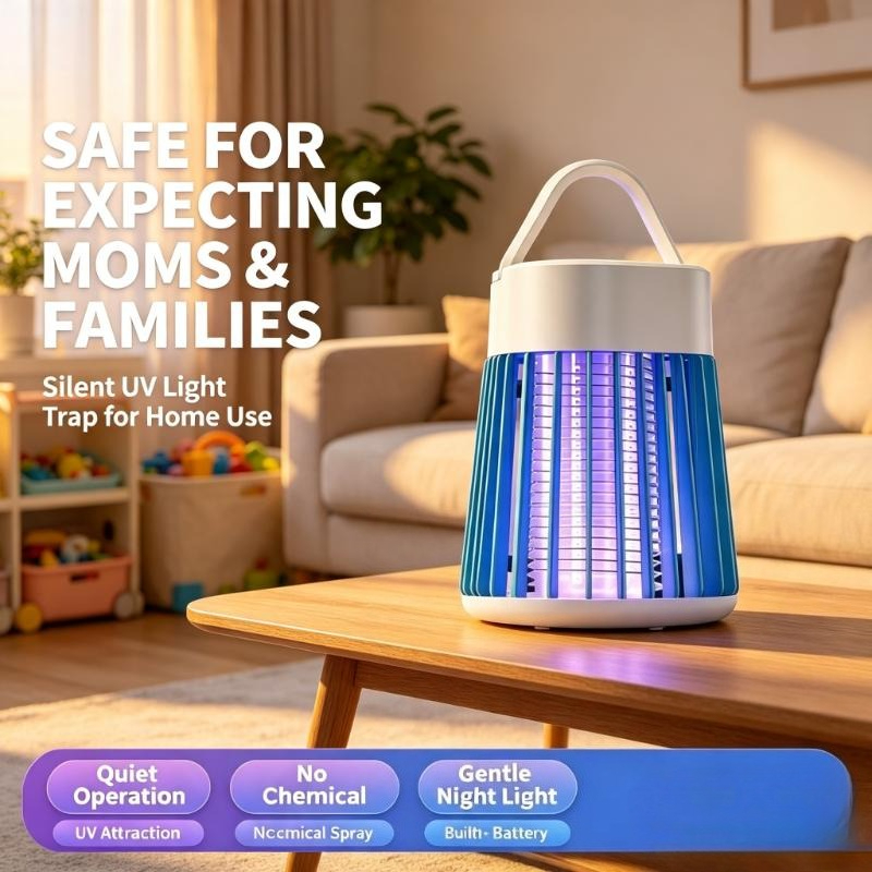 Outdoor Camping Bug Zapper - مصباح محمول لقتل البعوض يعمل بالأشعة