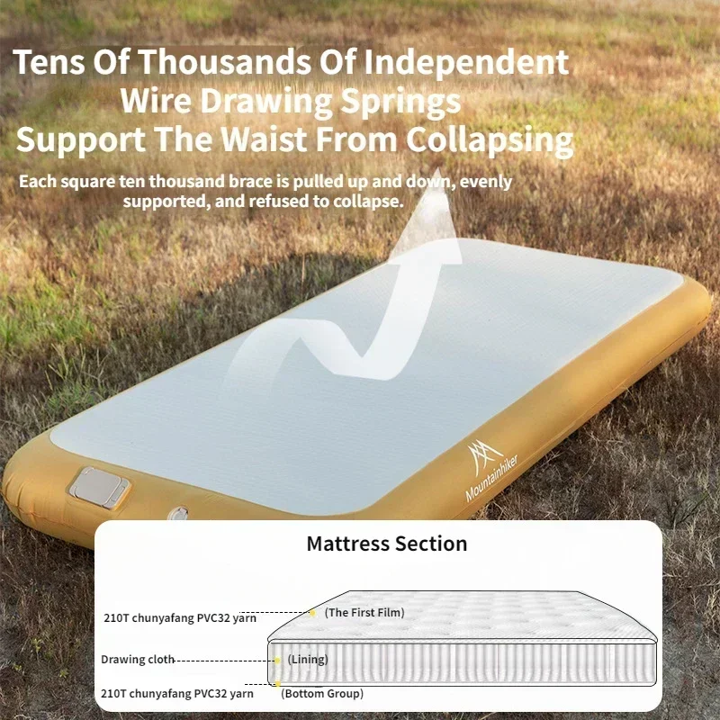 Outdoor Camping Cot - فراش هوائي أوتوماتيكي للشخصين من ماونتنهايكر،