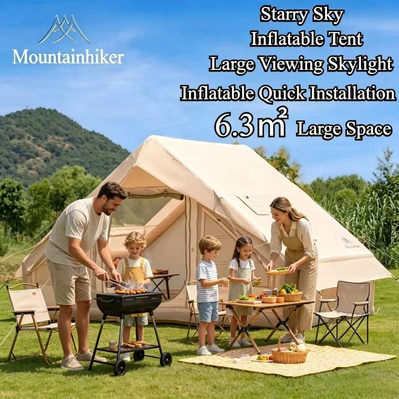 Outdoor Camping Inflatable Tent - خيمة MOUNTAINHIKER قابلة للنفخ كبيرة الحجم