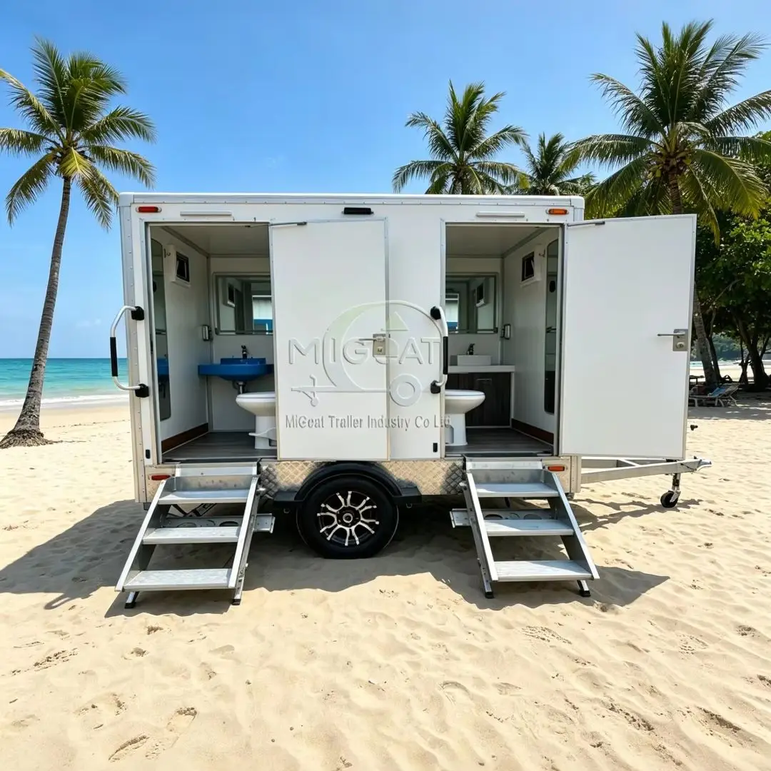 Outdoor Camping Rental - مقطورة مرحاض متنقلة مدمجة بغرفتين مع
