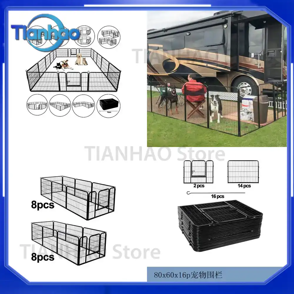 Outdoor Camping Dog Fence - سياج لعب للحيوانات الأليفة للكلاب للاستخدام