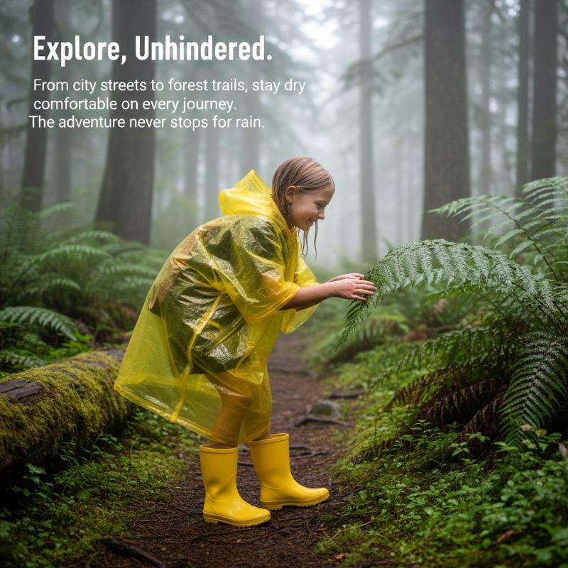 معطف مطر للأطفال يستخدم لمرة و - مراجعة Camping Rain Poncho وسعره