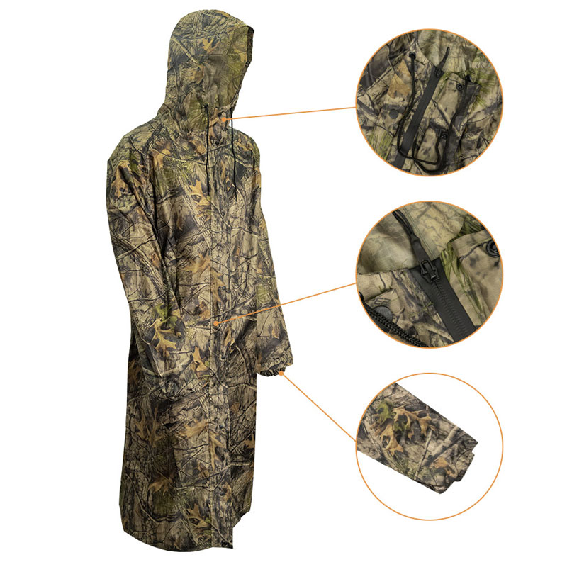 معطف واق من المطر طويل التمويه - مراجعة Camping Rain Poncho وسعره