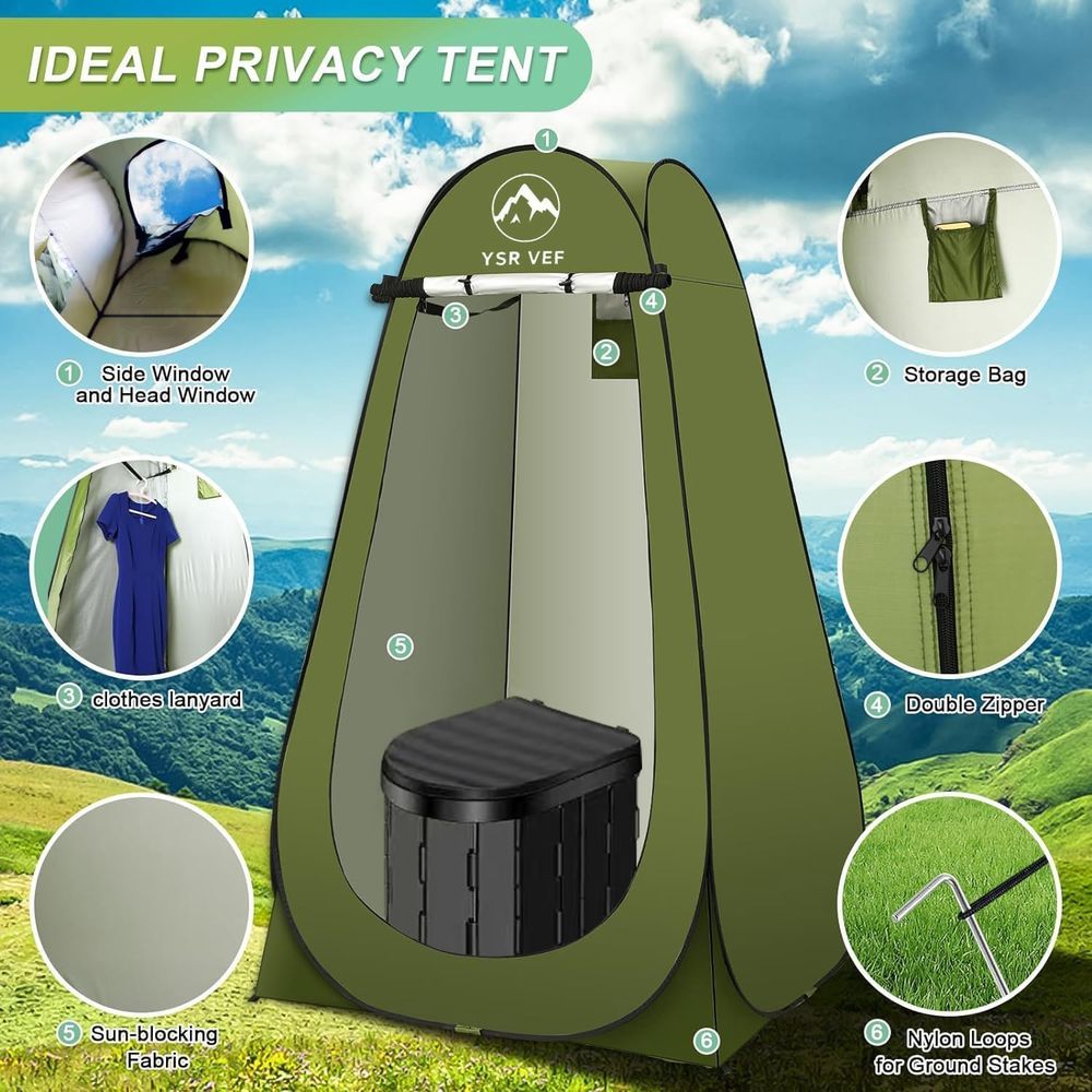 طقم مرحاض متنقل، مرحاض للتخييم - مراجعة Outdoor Camp وسعره