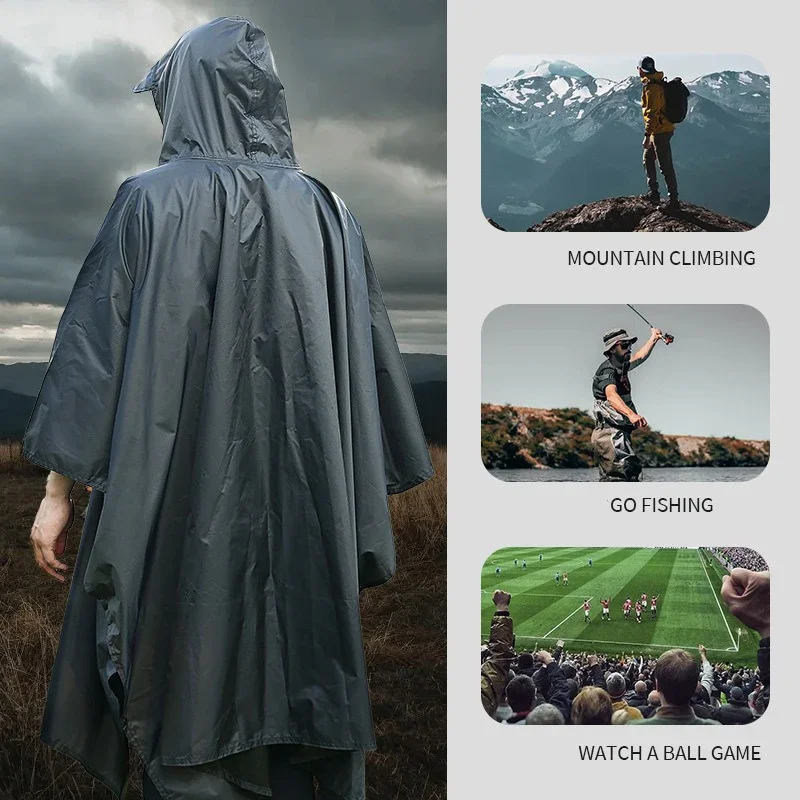 في الهواء الطلق 3 في 1 معطف وا - مراجعة Camping Rain Poncho وسعره