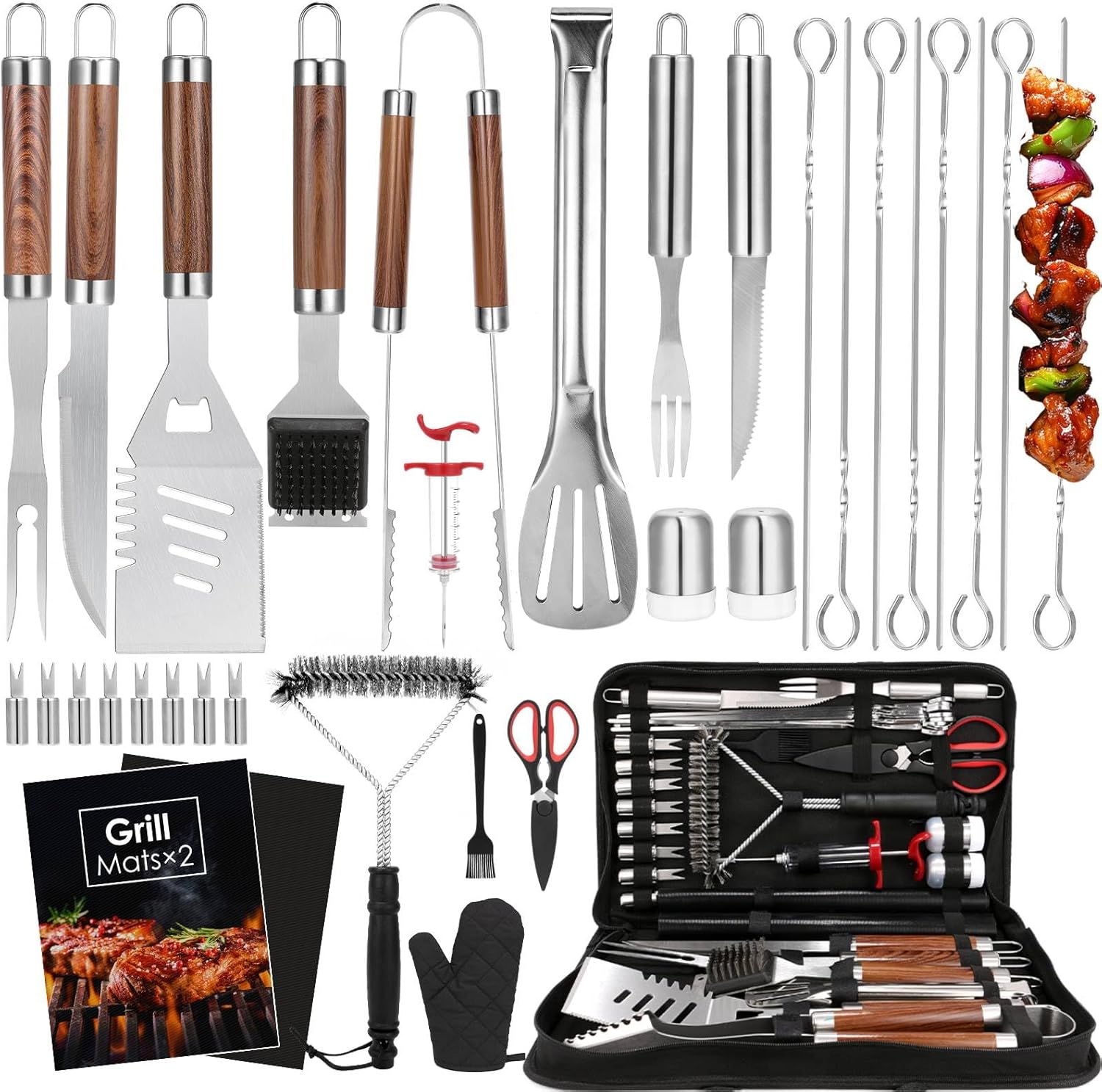طقم أدوات شواء متين مكون من 34 - مراجعة Camp Utensil Set وسعره