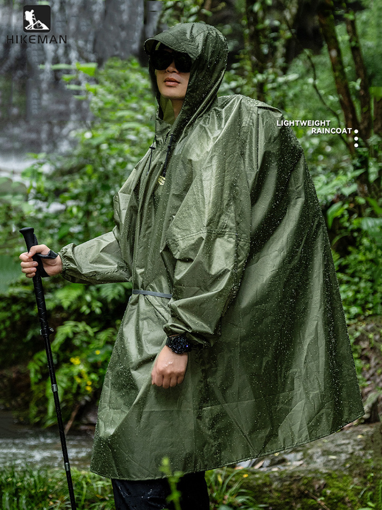 معطف مطر خفيف الوزن بسحاب مصنو - مراجعة Camping Rain Poncho وسعره