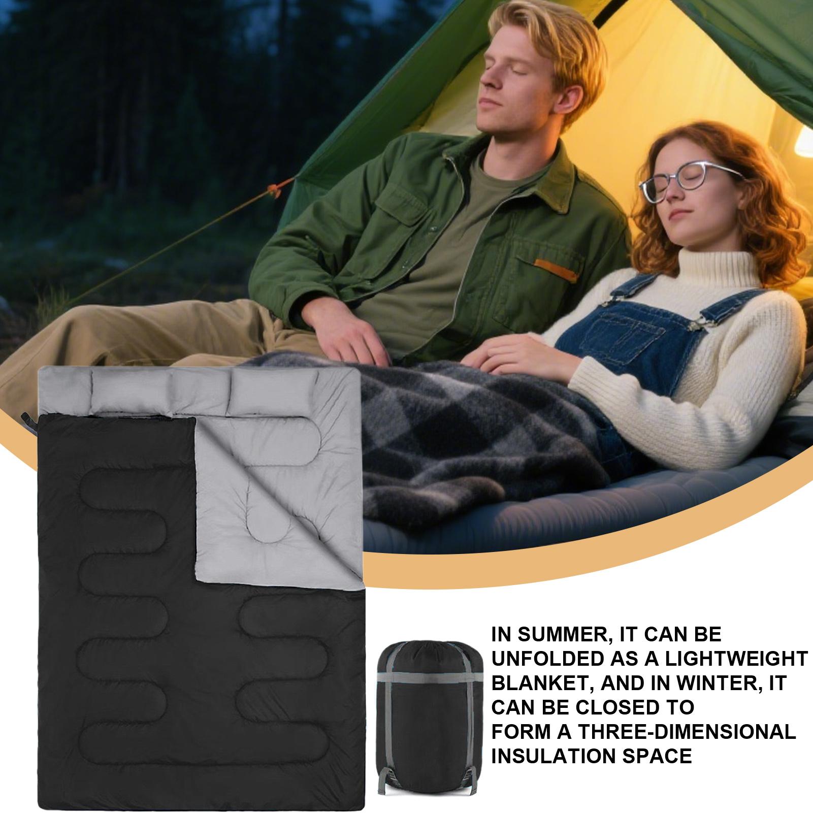 كيس نوم مزدوج للبالغين يتسع لش - مراجعة Outdoor Camping Activities For Adults وسعره