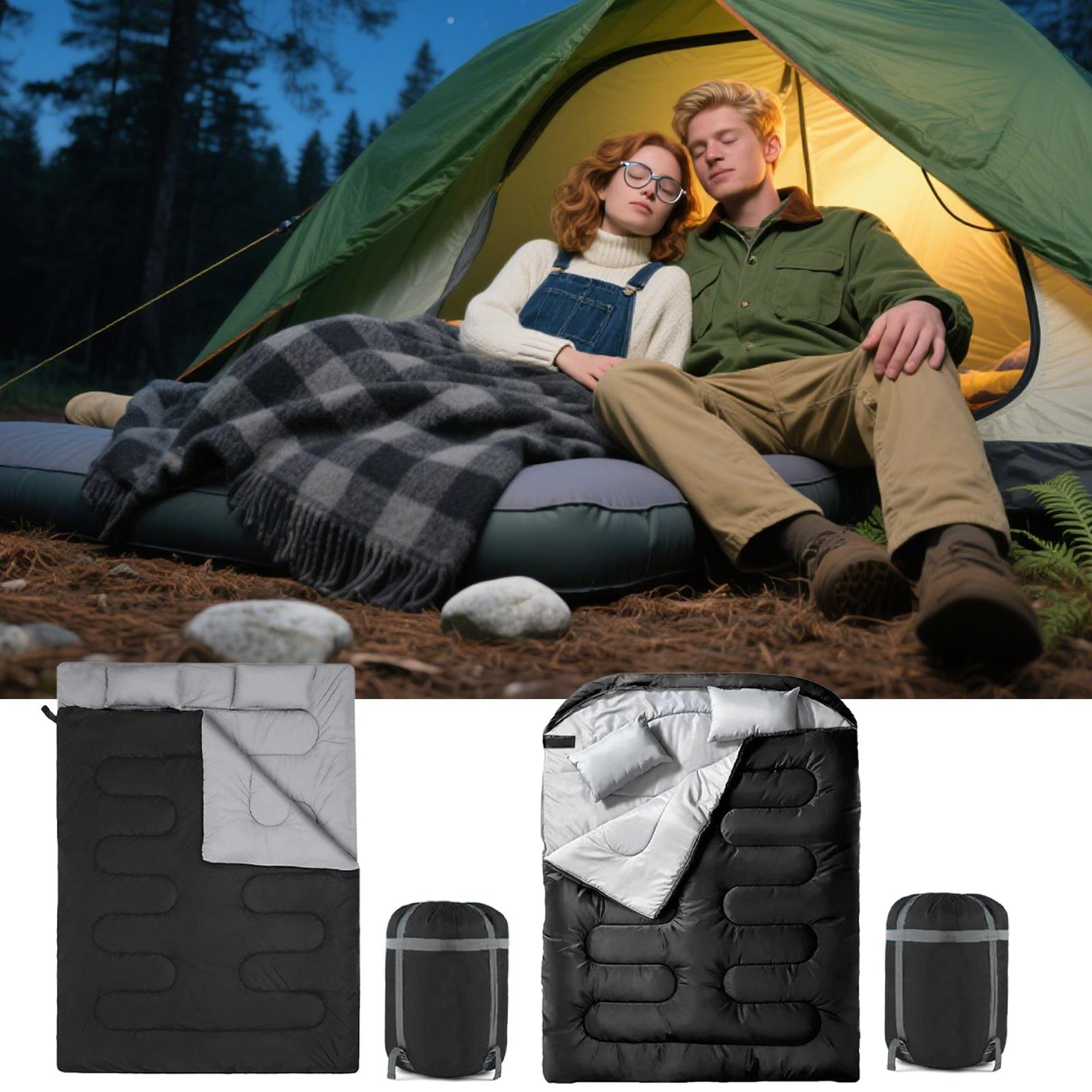كيس نوم مزدوج للبالغين يتسع لش - مراجعة Outdoor Camping Activities For Adults وسعره