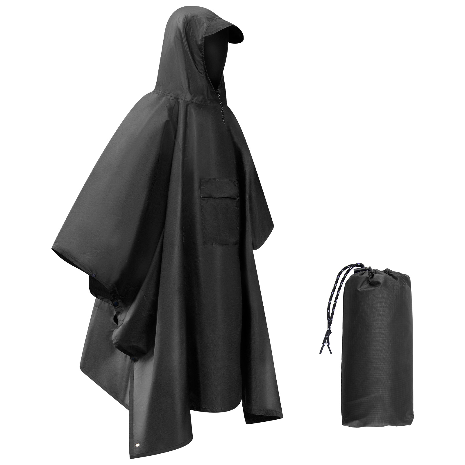 معطف مطر للبالغين معطف واق من  - مراجعة Camping Rain Poncho وسعره