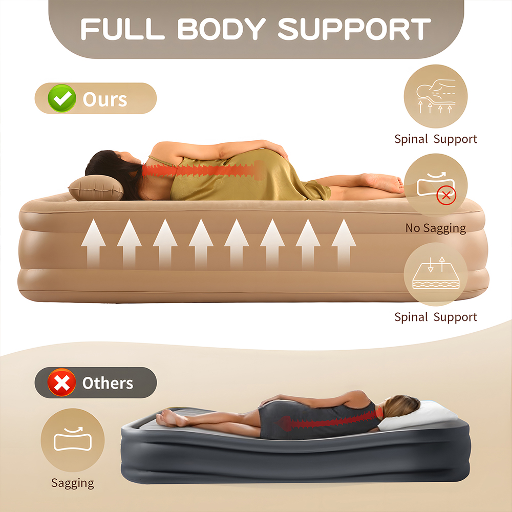مرتبة هوائية كوين مع مضخة مدمج - مراجعة Outdoor Camping Cot وسعره