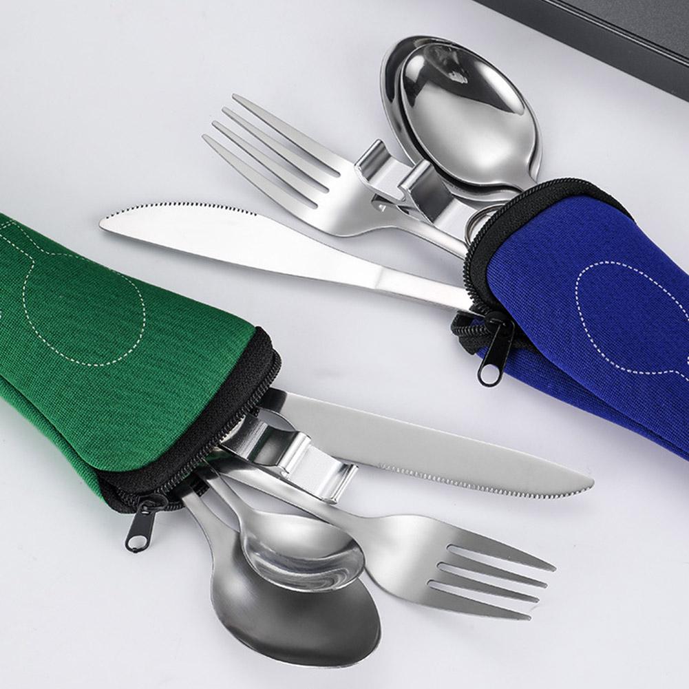 طقم أدوات مائدة للنزهات قابل ل - مراجعة Camp Utensil Set وسعره