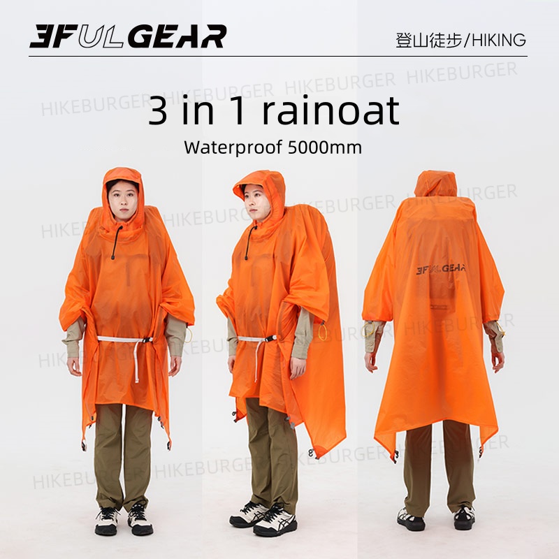 معطف واق من المطر 3 في 1 من 3F - مراجعة Camping Rain Poncho وسعره