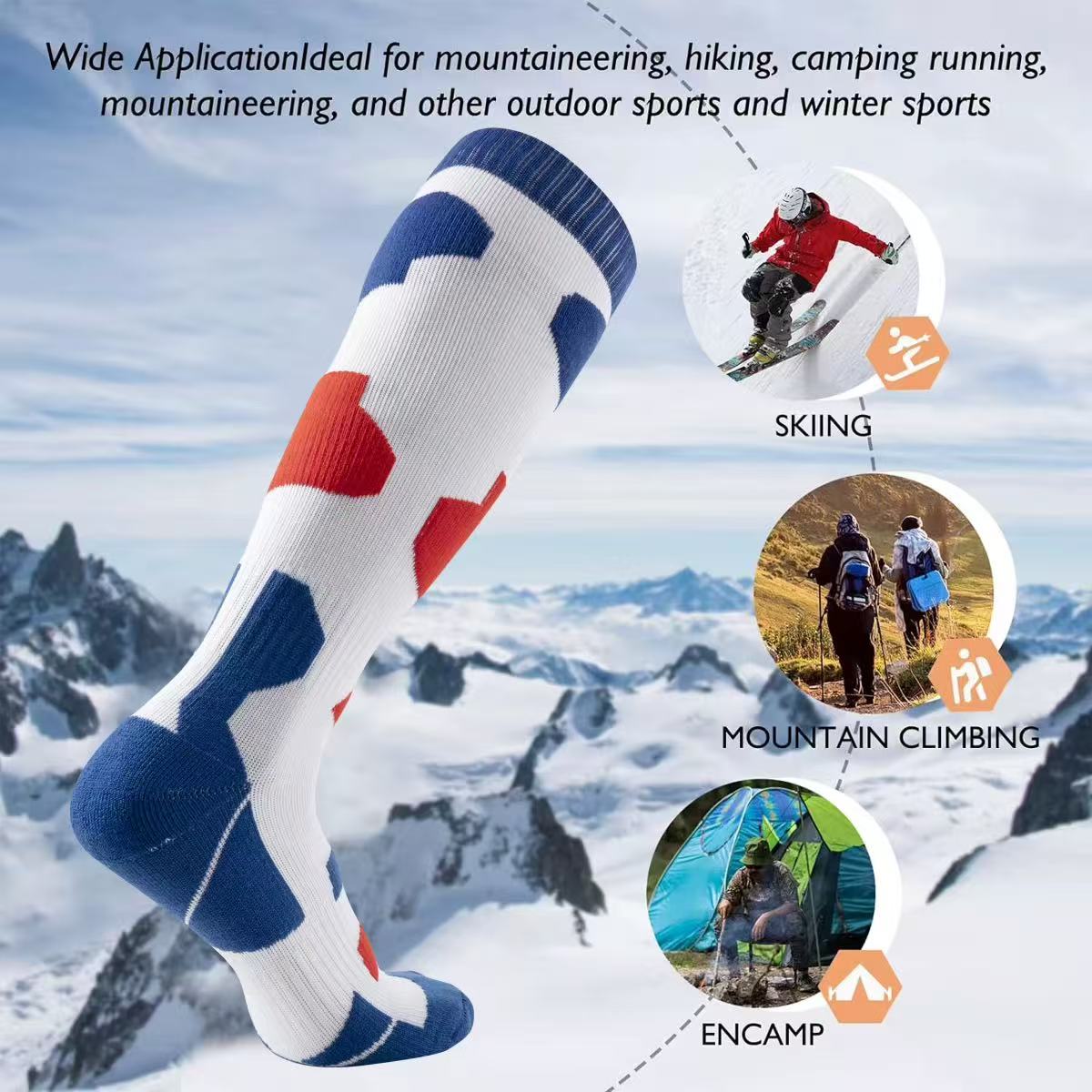 جوارب تزلج شتوية حرارية سميكة  - مراجعة Outdoor Camping Winter وسعره
