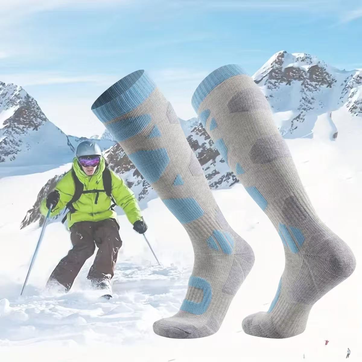 جوارب تزلج شتوية حرارية سميكة  - مراجعة Outdoor Camping Winter وسعره