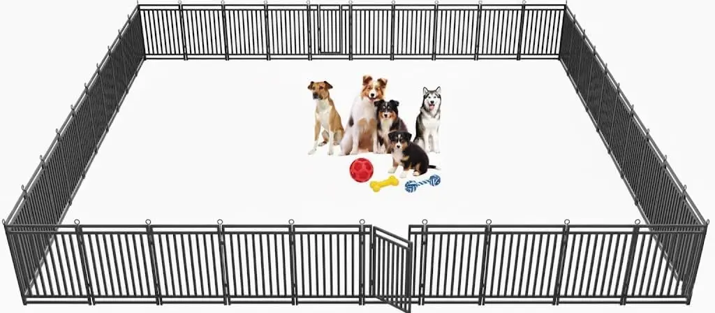 سياج للكلاب للاستخدام الداخلي  - مراجعة Outdoor Camping Dog Fence وسعره
