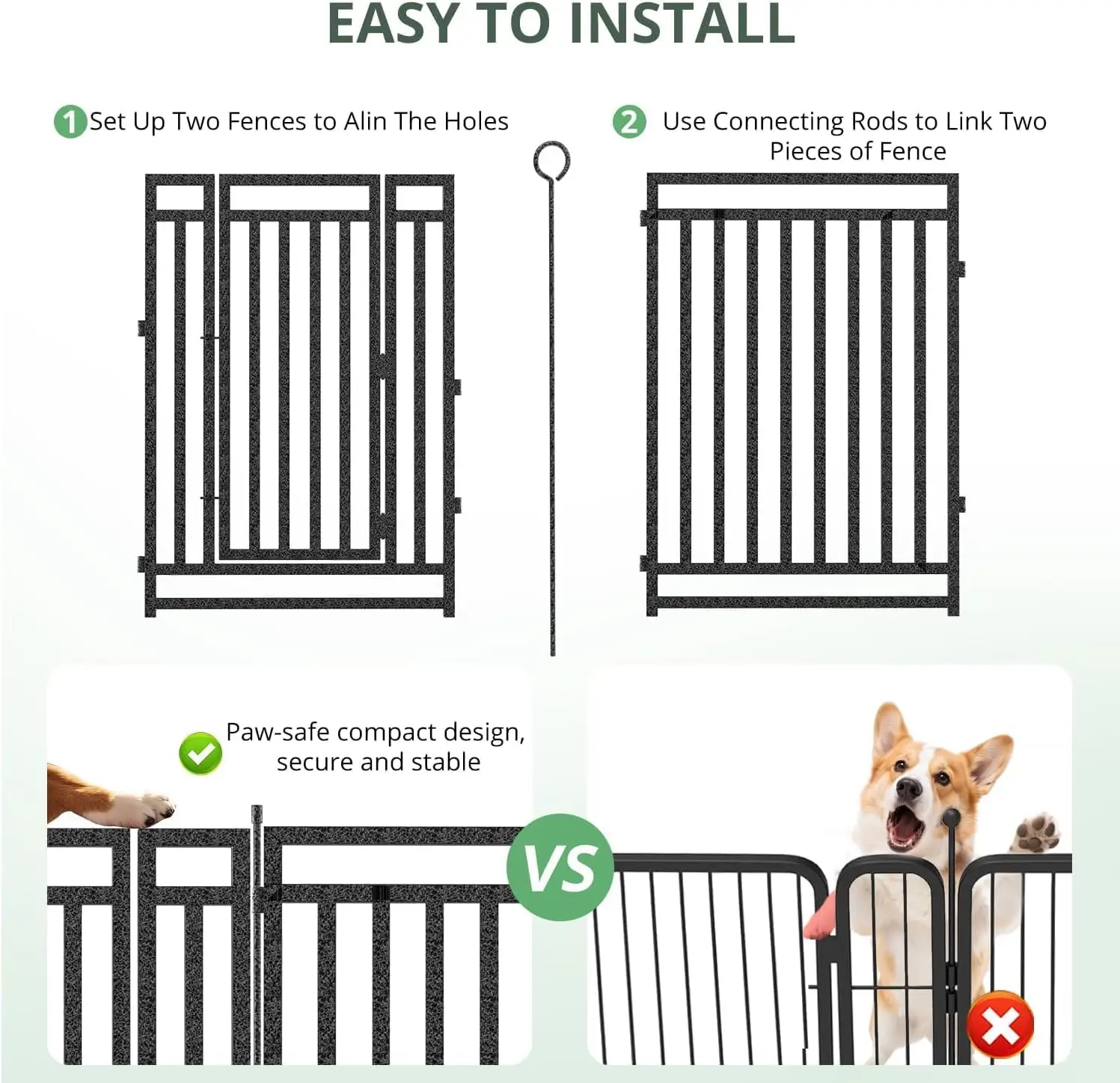 سياج للكلاب للاستخدام الداخلي  - مراجعة Outdoor Camping Dog Fence وسعره