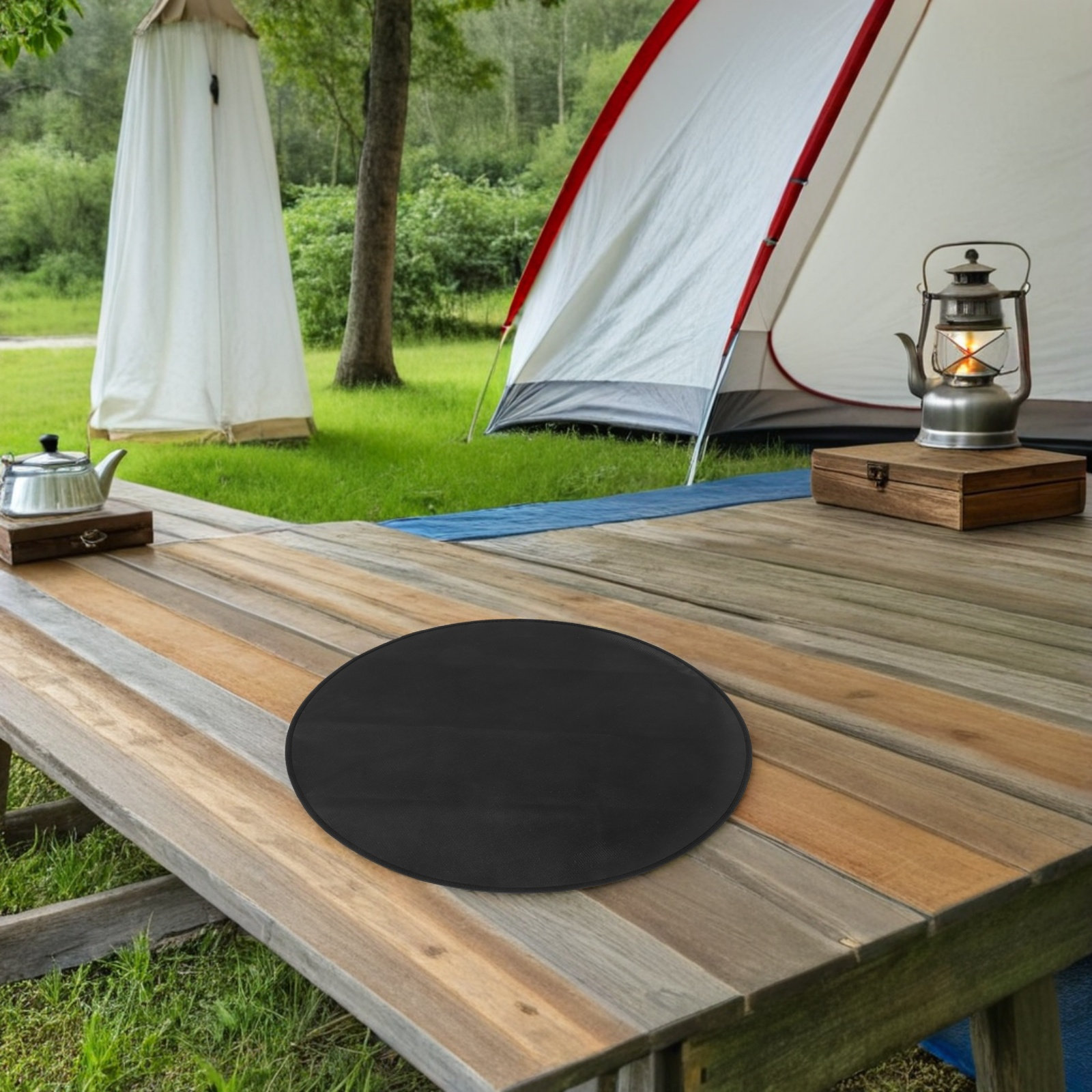 بساط شواء دائري مقاوم للحريق،  - مراجعة Outdoor Gas Stove وسعره