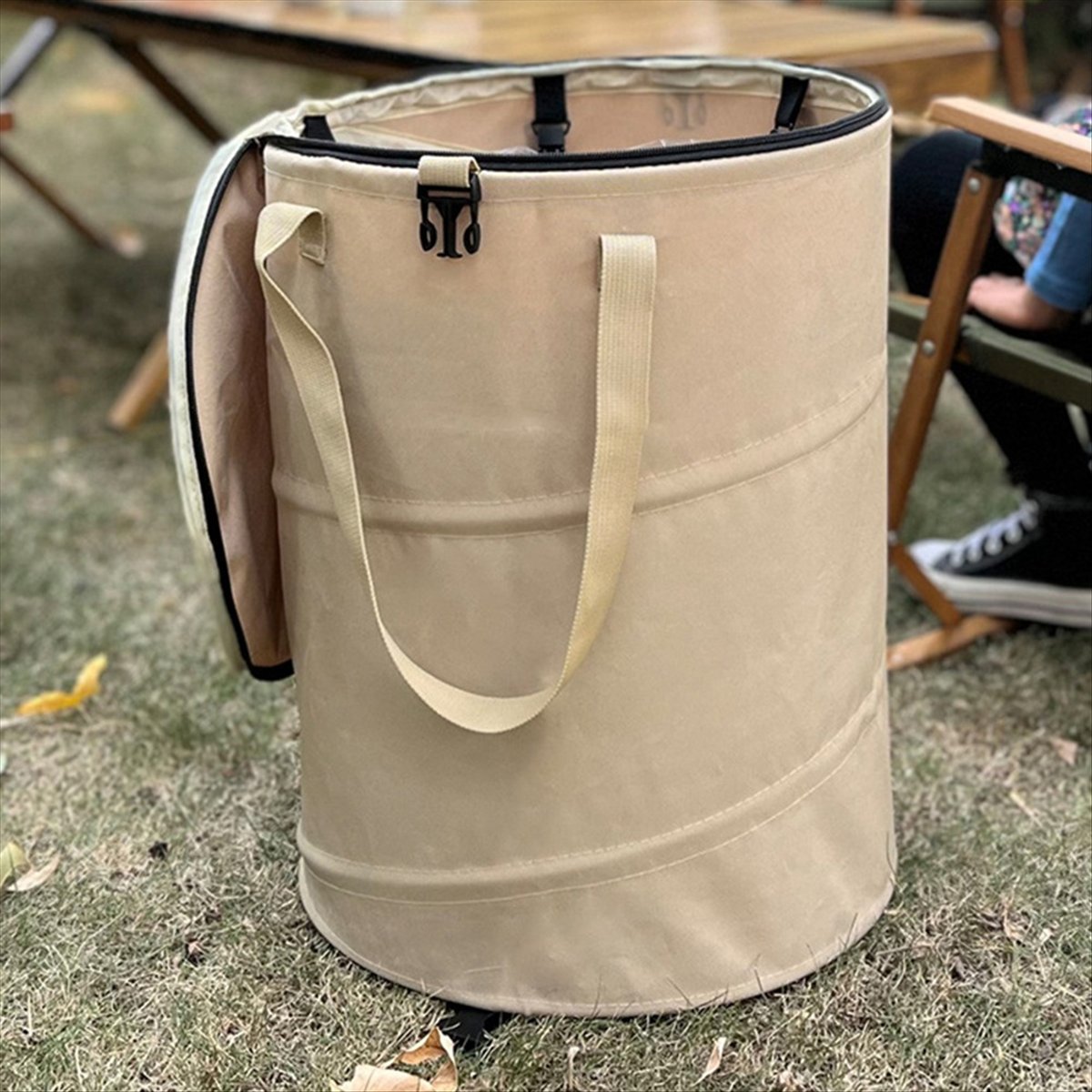 سلة قمامة قابلة للطي L79A للتخ - مراجعة Outdoor Camping Bin وسعره