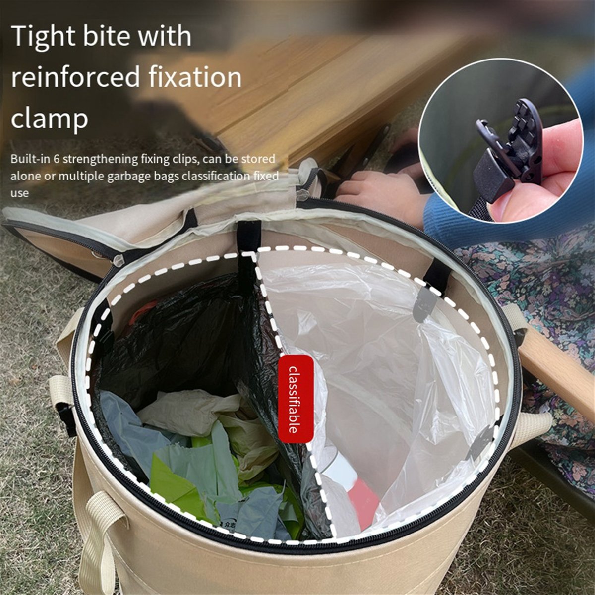 سلة قمامة قابلة للطي L79A للتخ - مراجعة Outdoor Camping Bin وسعره