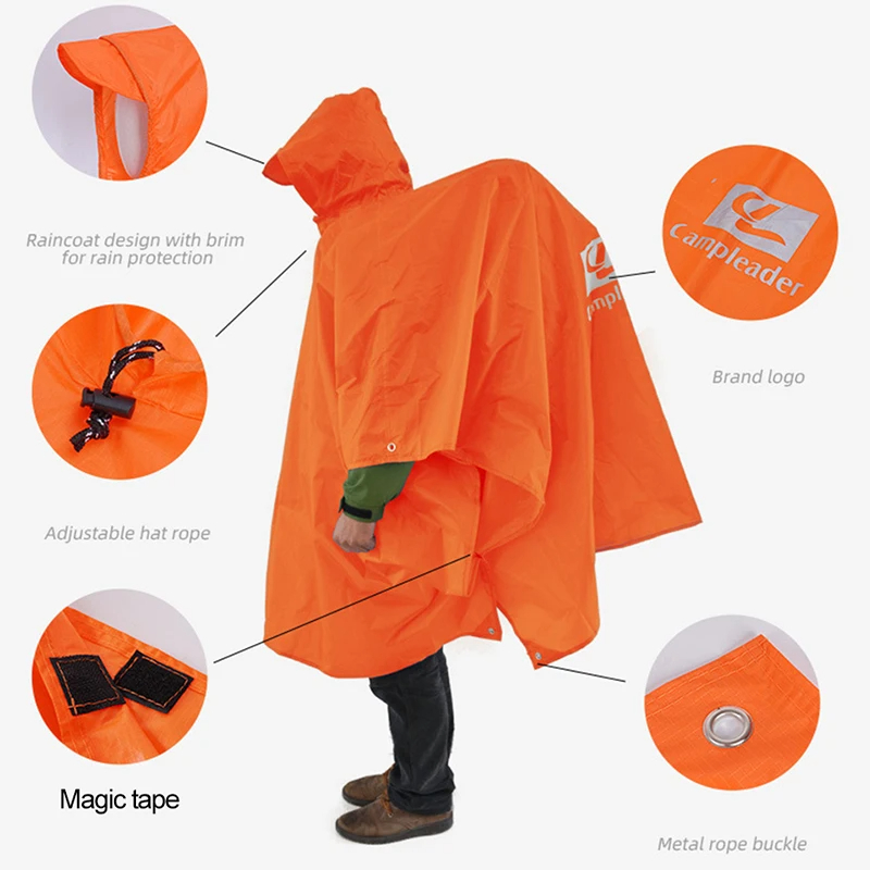 3 في 1 معطف واق من المطر في ال - مراجعة Camping Rain Poncho وسعره